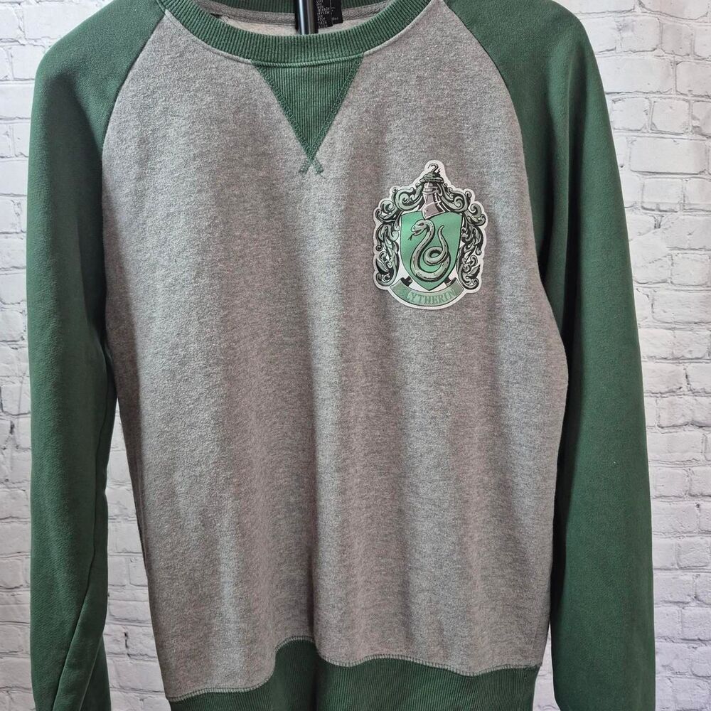 Harry-potter Women's Green and Grey Sweatshirt
